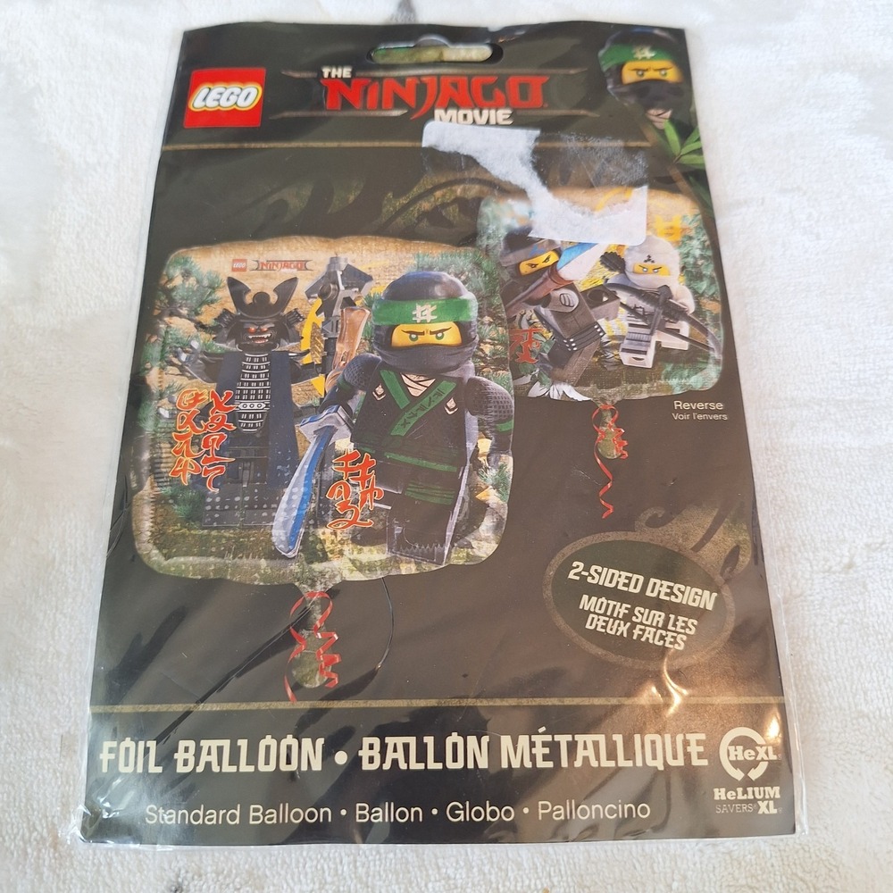 LEGO Ninjago Movie Foil Balloon 17" (43cm) 2-Sided Design Anagram 36139 New